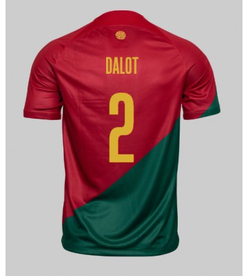 Lacne Muži Futbalové dres Portugalsko Diogo Dalot #2 MS 2022 Krátky Rukáv - Domáci